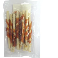 ohgreen Hond Voeding|Werelddierendag|Witte buffelhuid rollstick 13 cm. met kip, 10-pack