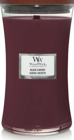 ohgreen Geuren|Woodwick Geurkaars black cherry Large