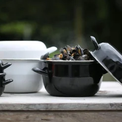 ohgreen Koken|Zwarte mosselpot Ø18 cm geschikt voor inductie