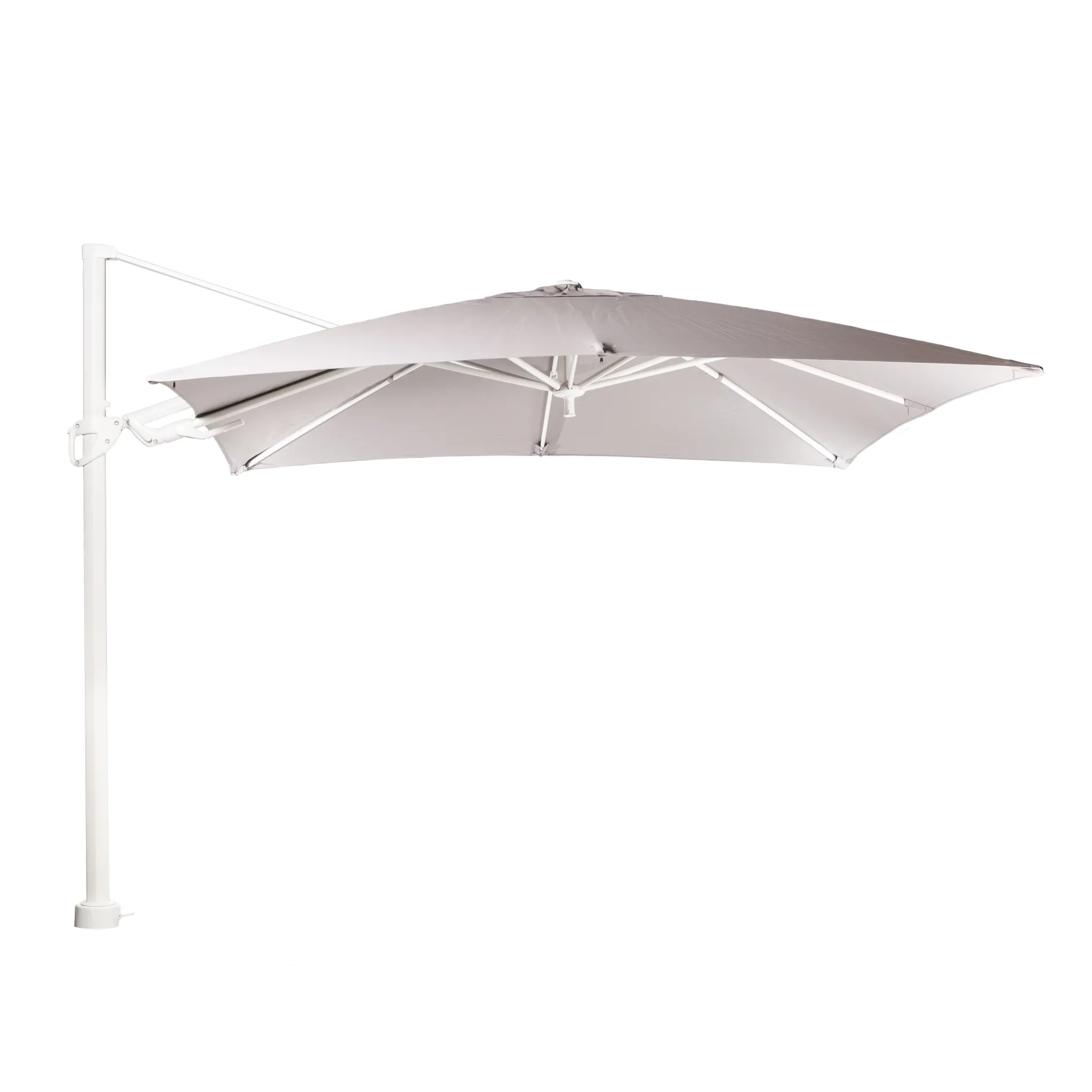 ohgreen Parasol|Zweefparasol Fuga wit-licht grijs