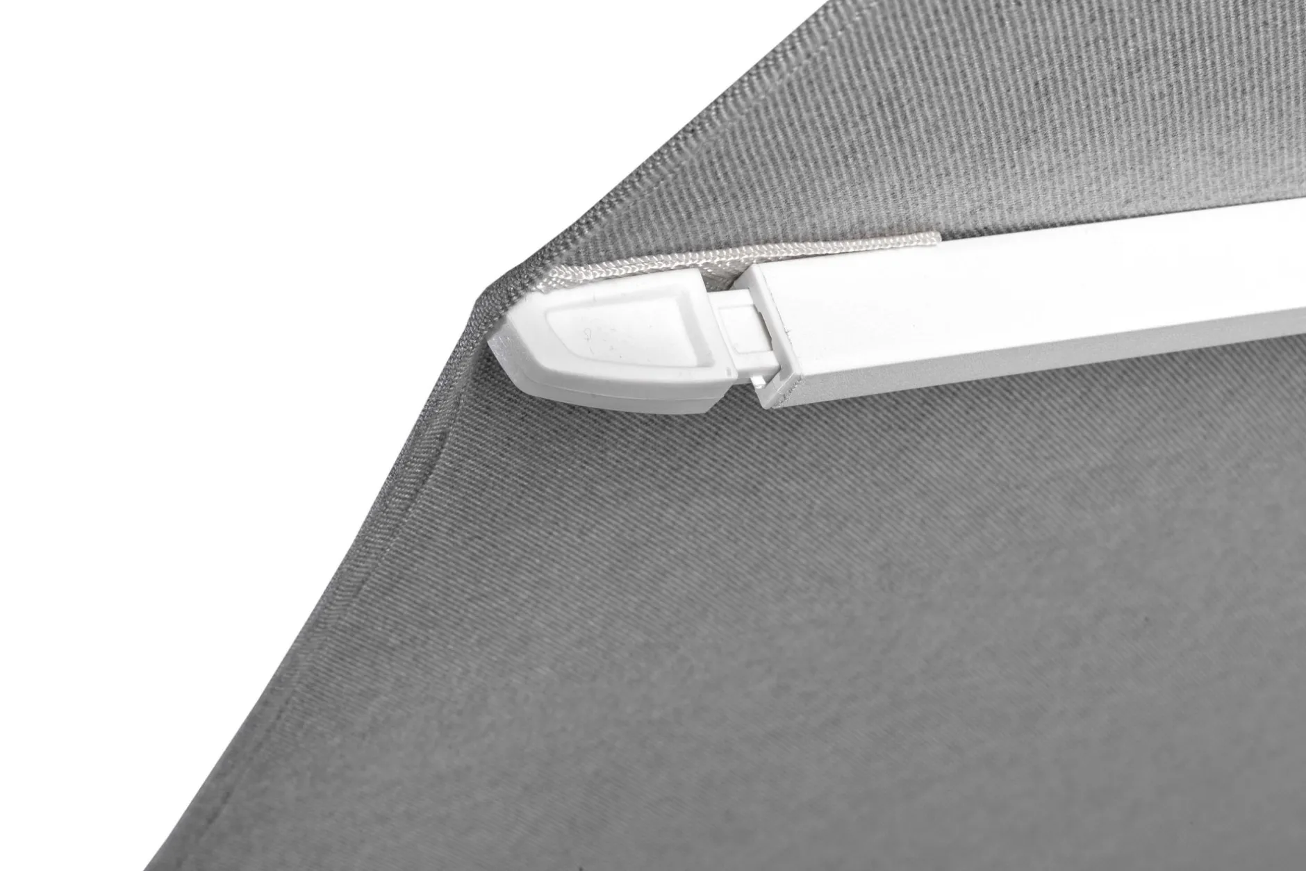 ohgreen Parasol|Zweefparasol Malaga wit-soft grijs